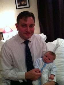 Tim's first day back at work